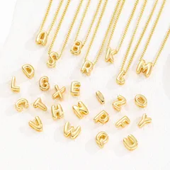 1 Pieza Cobre Chapados En Oro De 18K Letra Colgante Dijes