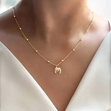 Acero Inoxidable 201 Cobre Carta Collar Colgante